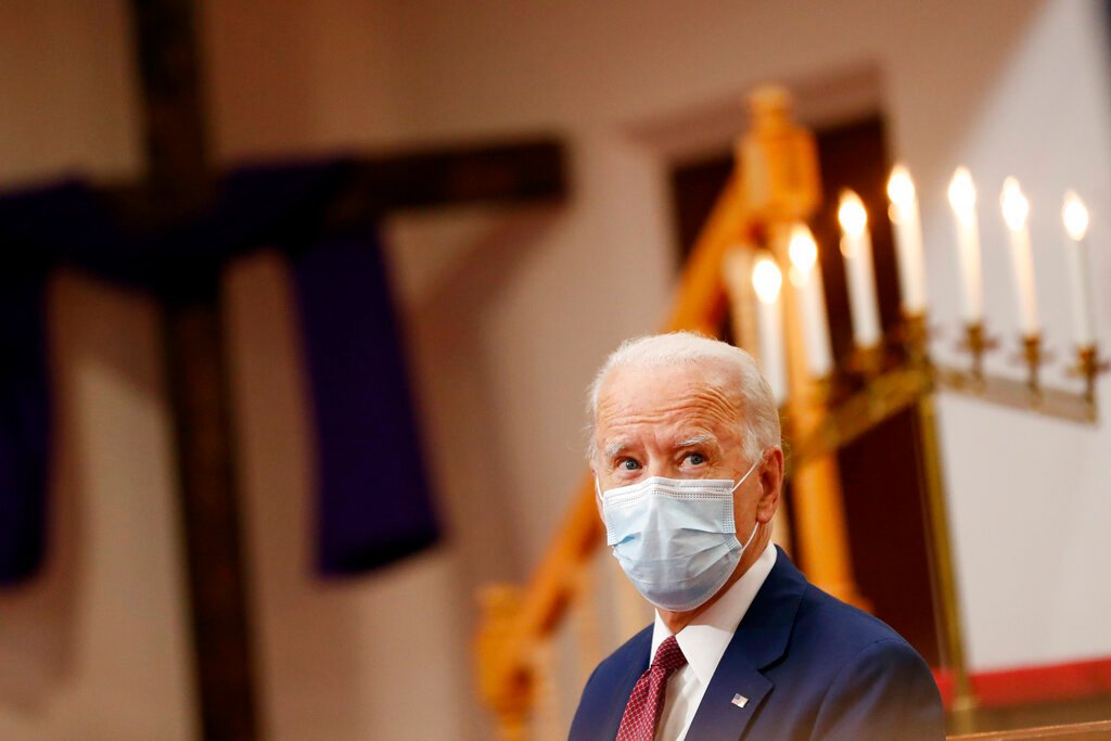 Ứng vi&ecirc;n tổng thống của Đảng D&acirc;n chủ, &ocirc;ng Joe Biden. Photo: Scott Olson / Staff