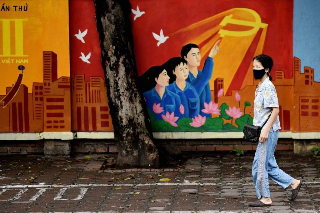 H&agrave; Nội m&ugrave;a dịch, ng&agrave;y 8/4/2020. Ảnh: MANAN VATSYAYANA / AFP.
