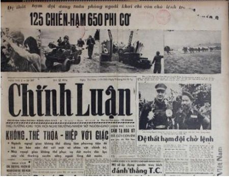 Một trang báo Chính luận. Ảnh: sachhiem.net.