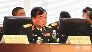 Thượng tướng Hoàng Xuân Chiến trong sự kiện Đối thoại cấp Thứ trưởng Ngoại giao - Quốc phòng Việt Nam - Nhật Bản lần thứ nhất, ngày 4/12/2025 tại Tokyo, Nhật Bản. Ảnh: Báo Quân đội Nhân dân.