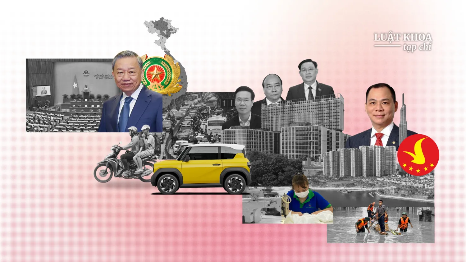 Nguồn ảnh: VGP News, Media Quốc hội, B&aacute;o Tuổi Trẻ, B&aacute;o Người Lao Động, B&aacute;o Lao Động, B&aacute;o D&acirc;n Tr&iacute;, Vingroup. Đồ họa: Thi&ecirc;n T&acirc;n/Luật Khoa.