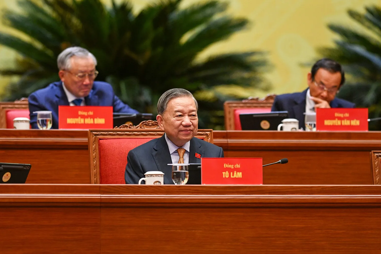 Tổng Bí thư Tô Lâm dự Đại hội 14, chiều 21/1. Nguồn ảnh: TTXVN.