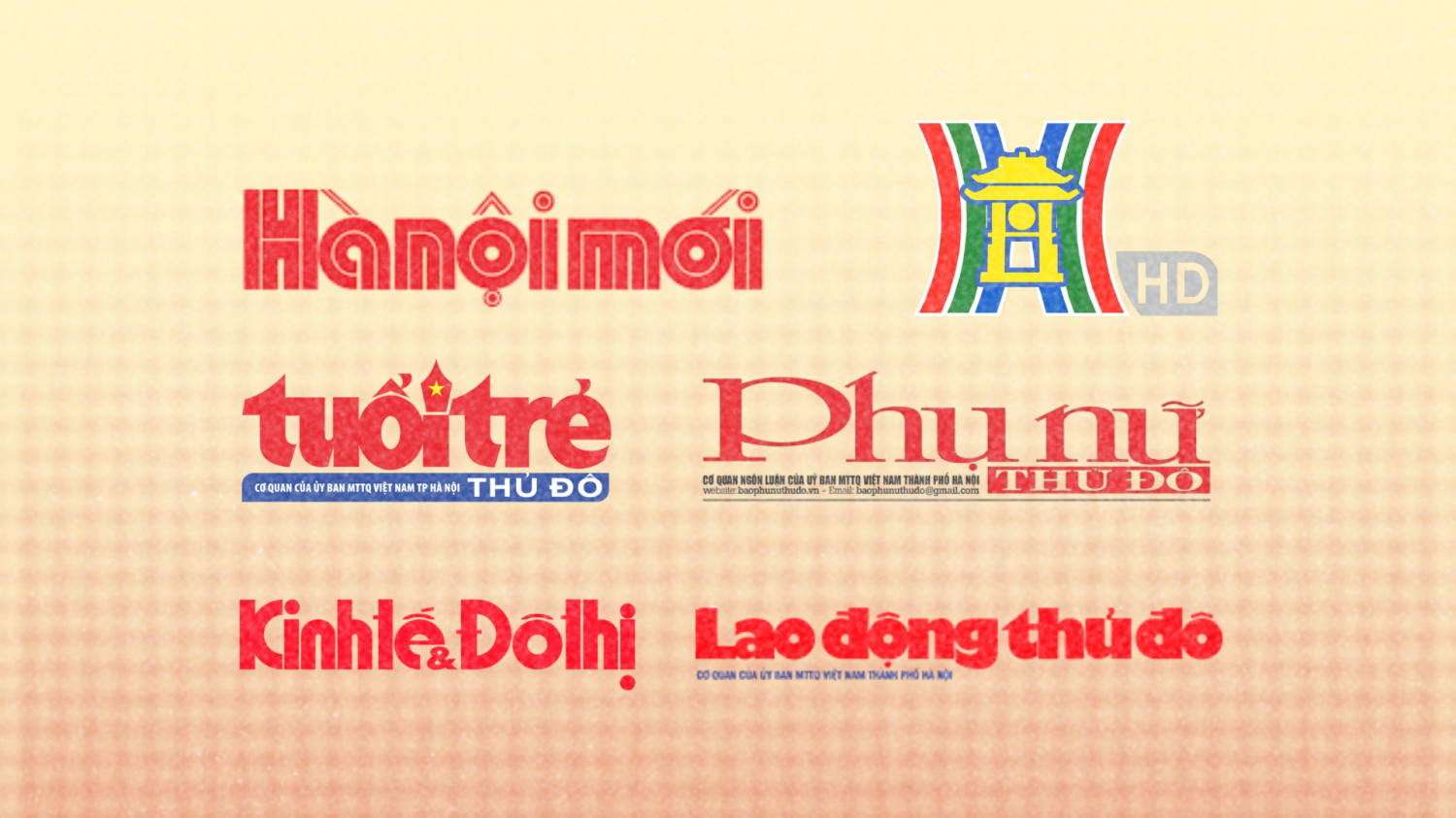 Thành lập Báo và phát thanh, truyền hình Hà Nội từ việc sáp nhập Báo Hà Nội mới, Báo Kinh tế và Đô thị, Báo Phụ nữ Thủ đô, Báo Lao động Thủ đô, Báo Tuổi trẻ Thủ đô, Đài Phát thanh - Truyền hình Hà Nội. Đồ họa: Ti Ti/Luật Khoa.