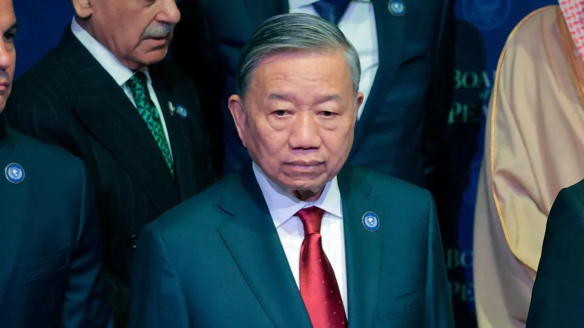 Tổng Bí thư Tô Lâm tại cuộc họp đầu tiên của Hội đồng Hòa bình về Gaza, ngày 19/2/2026. Nguồn ảnh: AFP.