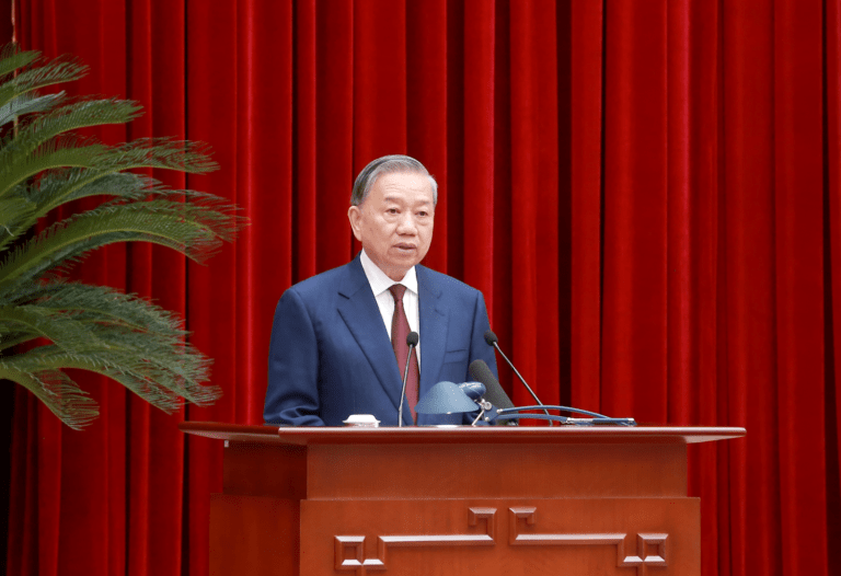 Tổng Bí thư Tô Lâm phát biểu bế mạc Hội nghị Trung ương 2, ngày 25/3/2026. Ảnh: dangcongsan.vn.