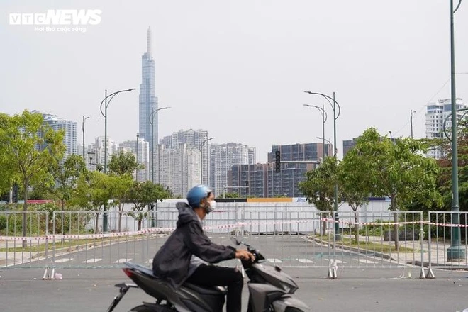 Nhiều tuyến đường tại khu Thủ Thiêm bị hạn chế lưu thông trong ba ngày từ 23-25/3/2026. Ảnh: VTC News.