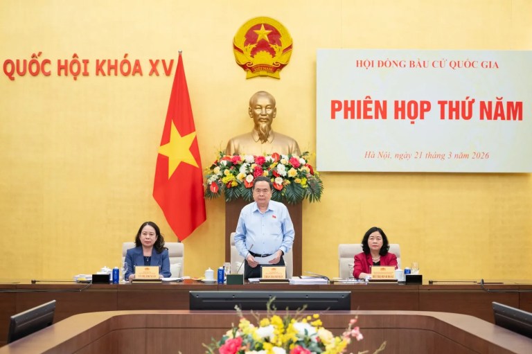 Phiên họp của Hội đồng Bầu cử Quốc gia công bố kết quả bầu cử năm 2026. Ảnh: Hội đồng Bầu cử.