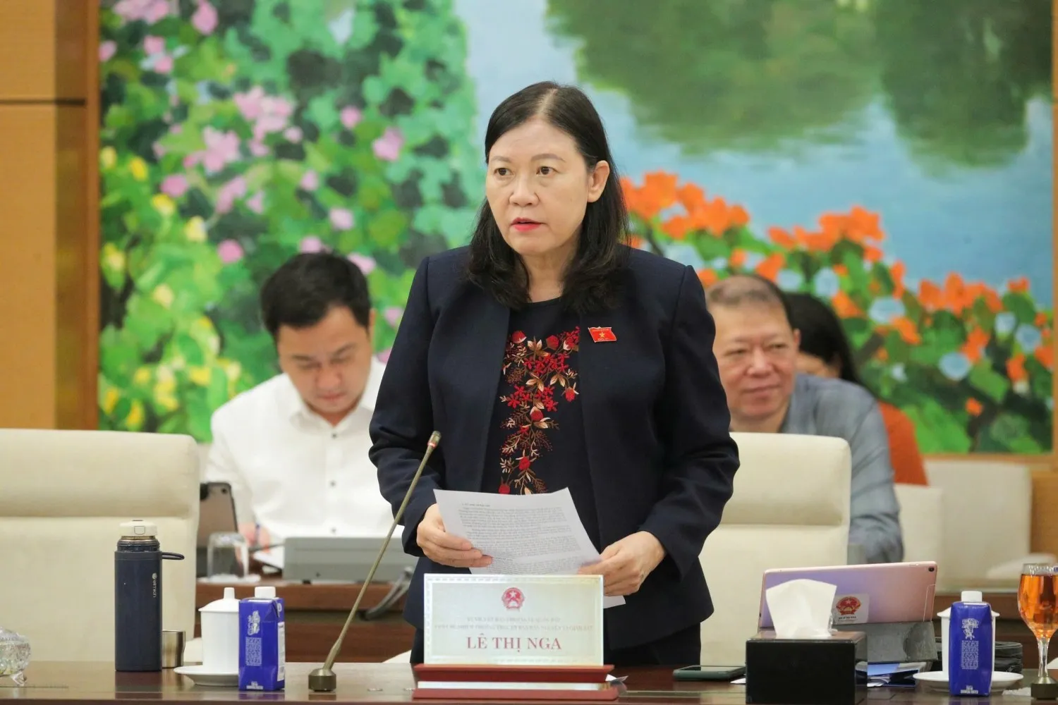 Bà Lê Thị Nga, phó chủ nhiệm thường trực Ủy ban Dân nguyện và Giám sát của Quốc hội. Nguồn ảnh: Hồ Long/Báo Người Lao Động.