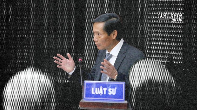 Luật sư Phan Trung Hoài trong một phiên tòa. Ảnh minh họa. Nguồn ảnh: Hoàng Giang/Báo Pháp luật TP. HCM.