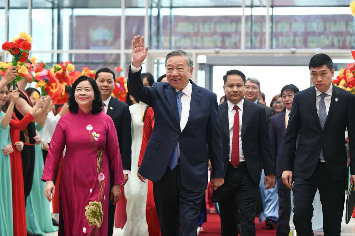 Chủ tịch T&ocirc; L&acirc;m đến tham dự Đại hội đại biểu Mặt trận Tổ quốc Việt Nam lần thứ 11, ng&agrave;y 12/5. Ảnh minh họa. Nguồn ảnh: L&ecirc; Khanh/VGP News.