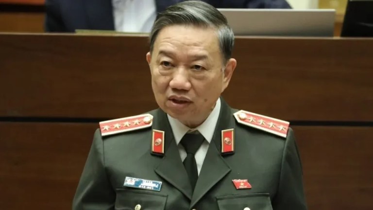 Ông Tô Lâm vào năm 2019 khi còn giữ chức bộ trưởng Bộ Công an. Nguồn ảnh: Media Quốc hội.