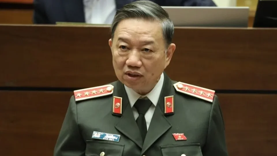 Ông Tô Lâm vào năm 2019 khi còn giữ chức bộ trưởng Bộ Công an. Nguồn ảnh: Media Quốc hội.