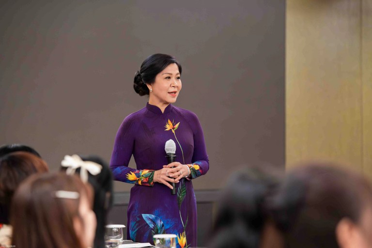 Bà Ngô Phương Ly tại một sự kiện ở Seoul, Hàn Quốc, tháng 8/2025. Nguồn ảnh: Nguyễn Hồng/Báo Quốc tế.